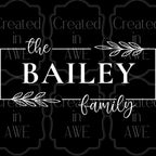Rectangle Family Name Monogram