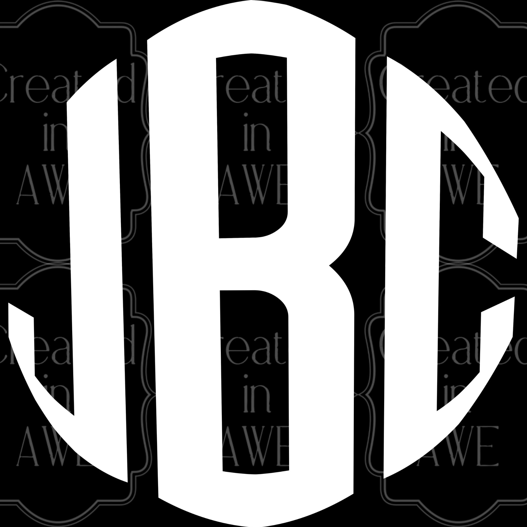 Round 3-Initials Monogram