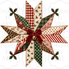 Patchwork Christmas Quilt Star