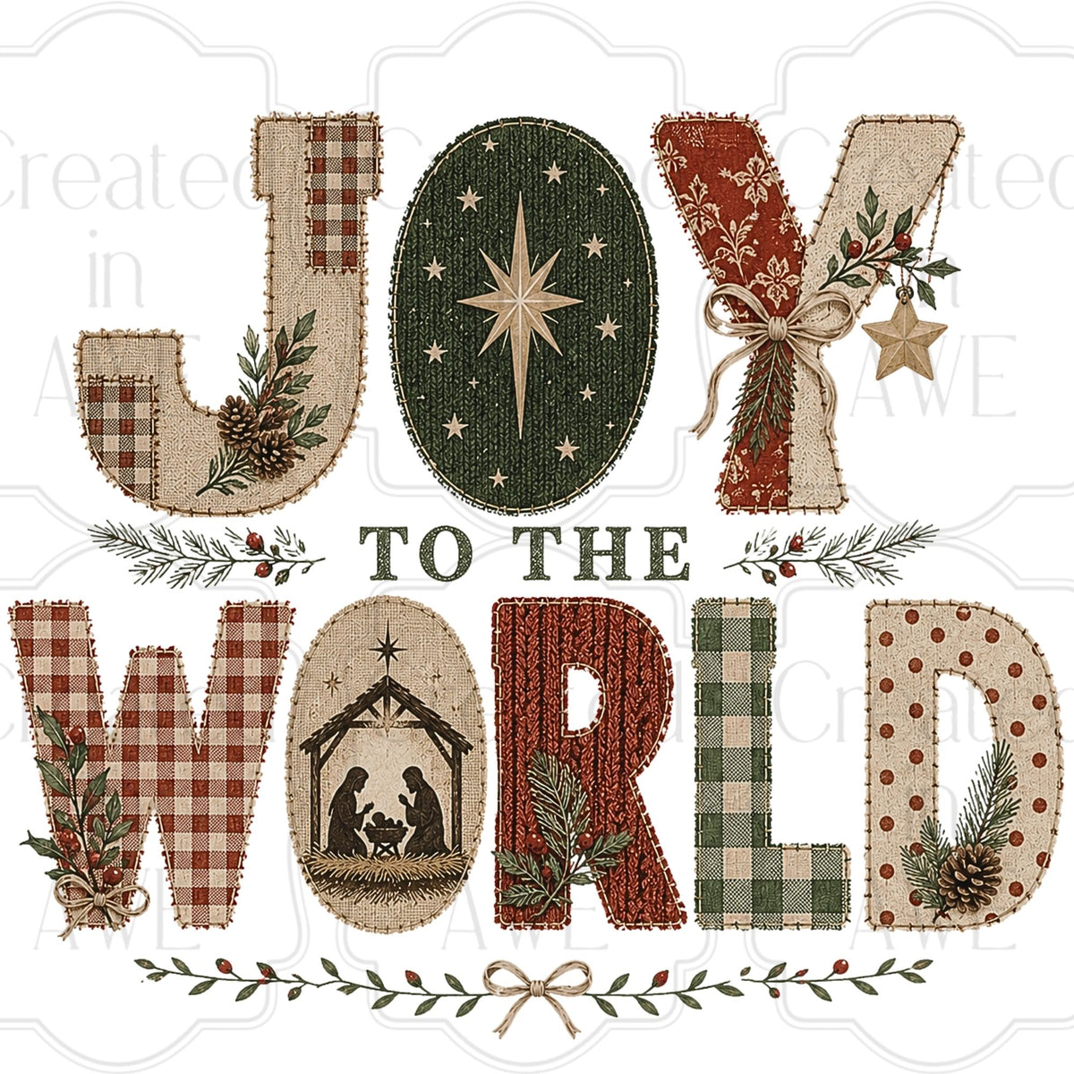 Patchwork Christmas Joy to the World