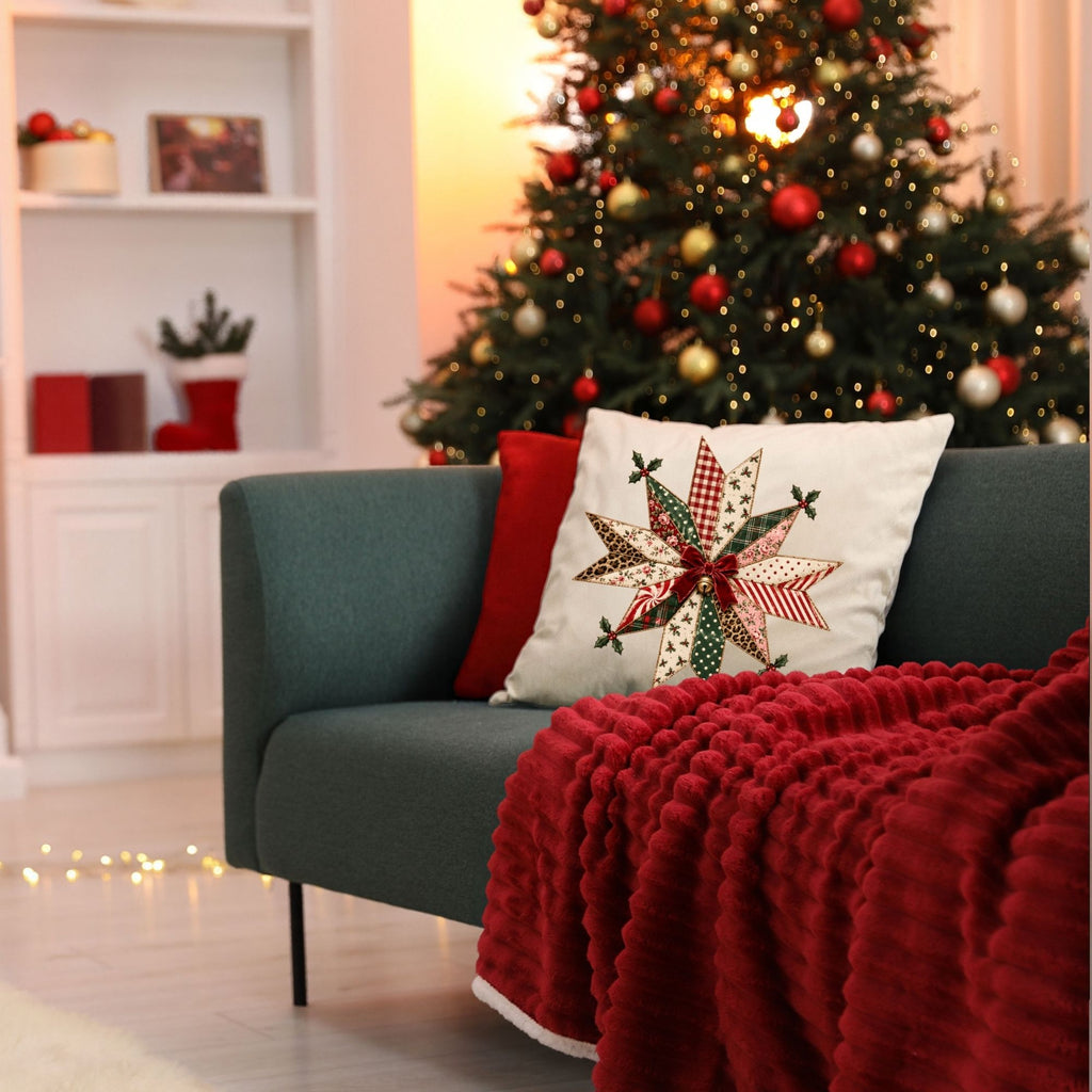 Patchwork Christmas Quilt Star