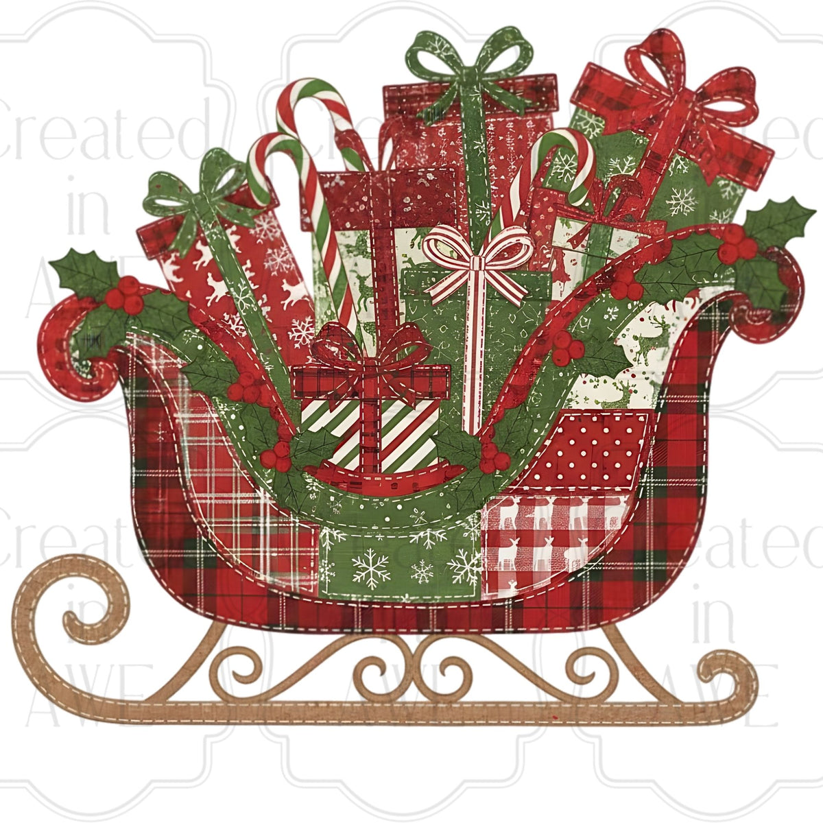 Patchwork Christmas Sleigh