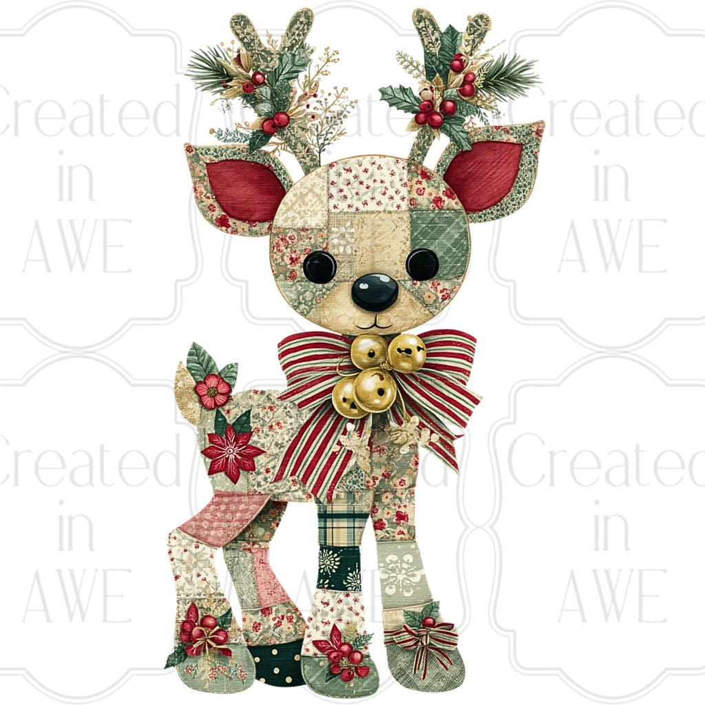 Patchwork Christmas Reindeer
