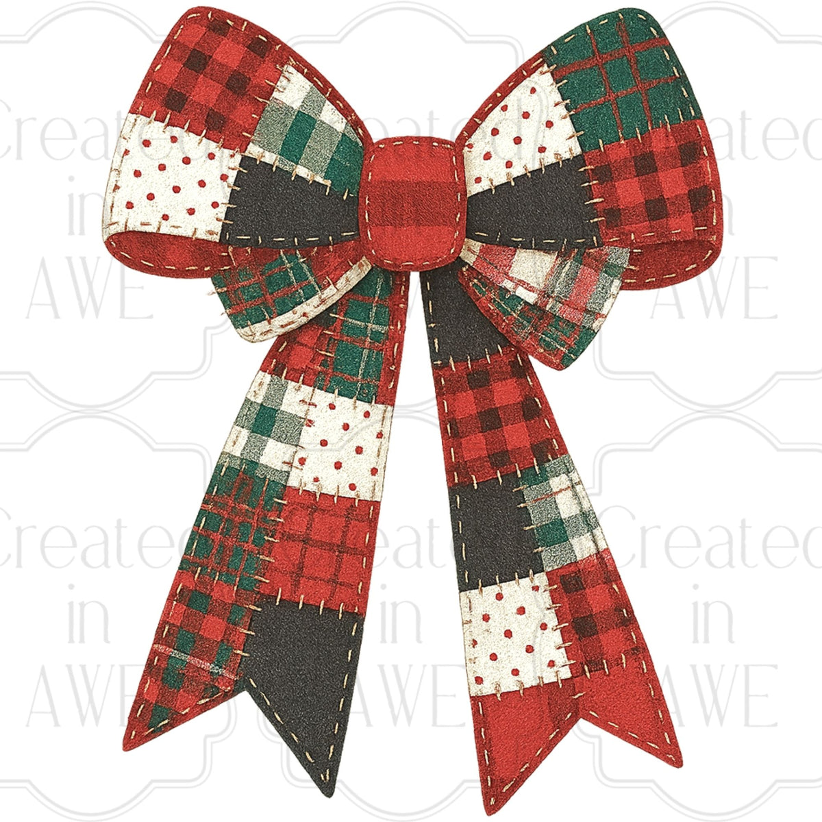 Patchwork Christmas Bow