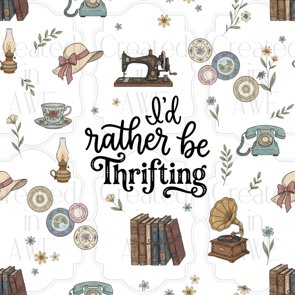 I’d rather be Thrifting UV Sticker wrap