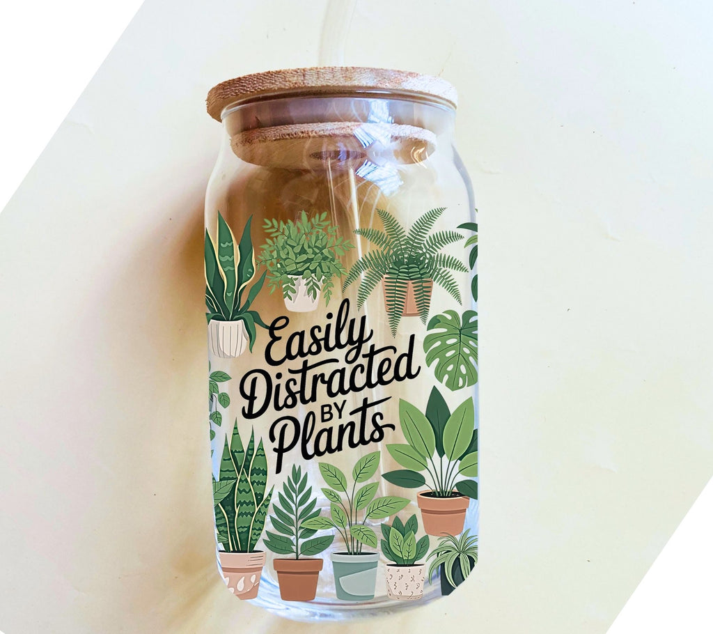 Distracted by Plants UV Sticker wrap