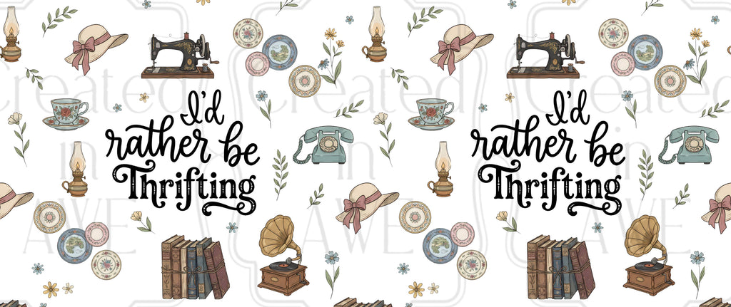 I’d rather be Thrifting UV Sticker wrap