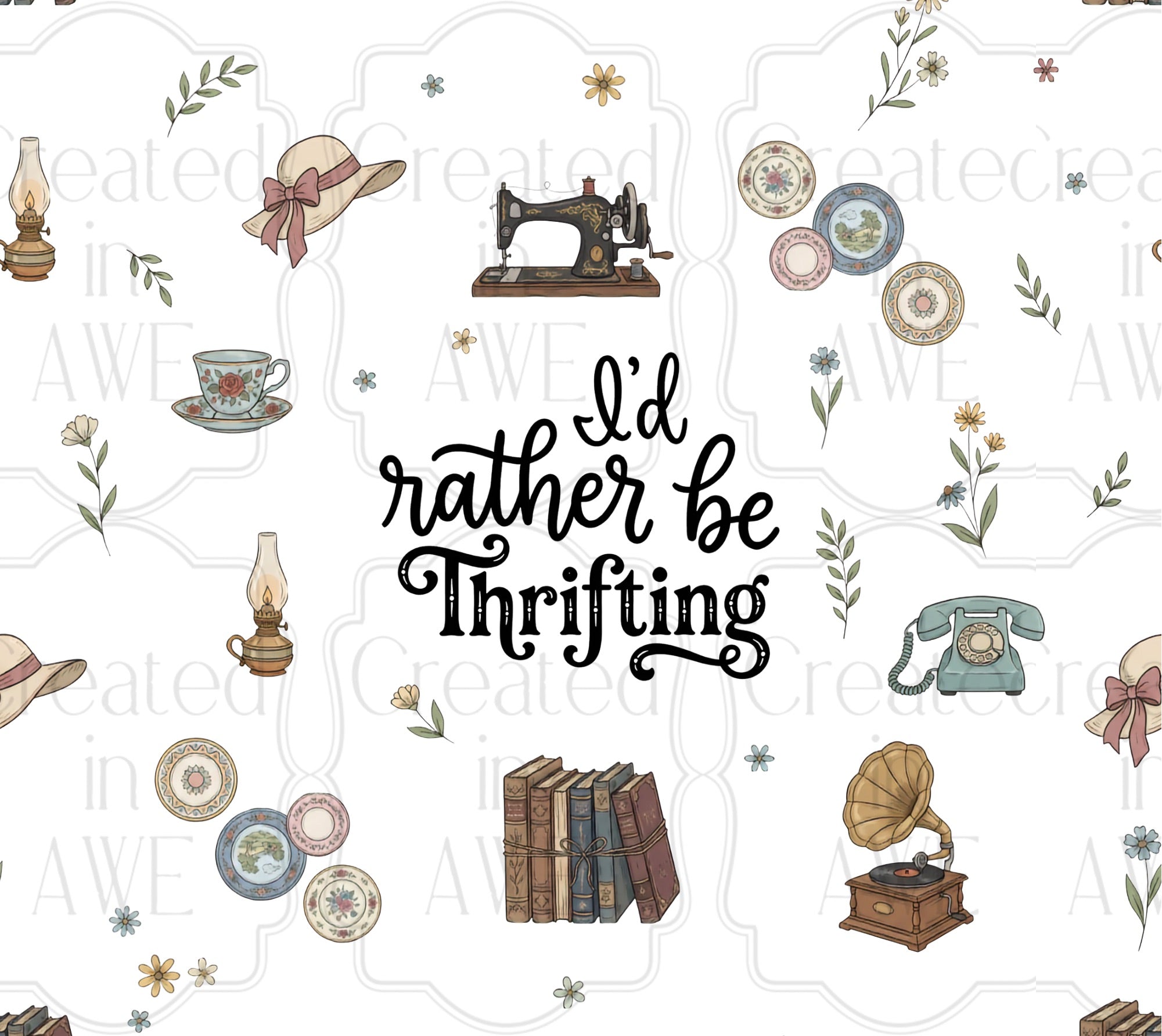 I’d Rather be Thrifting Pattern