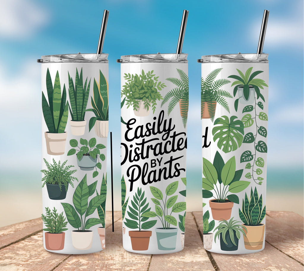 Distracted by Plants UV Sticker wrap