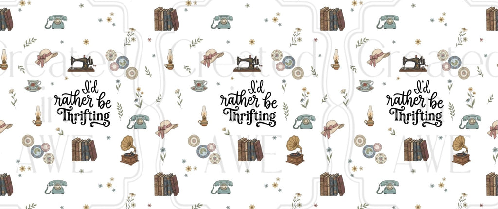 I’d rather be Thrifting UV Sticker wrap