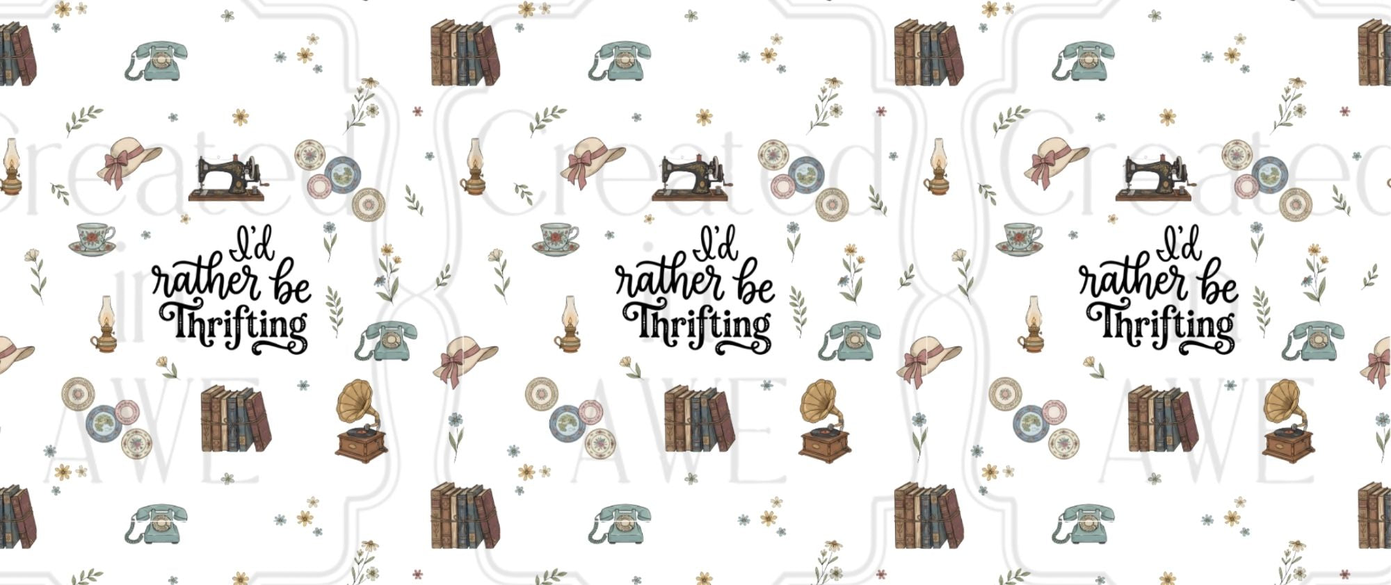 I’d rather be Thrifting UV Sticker wrap