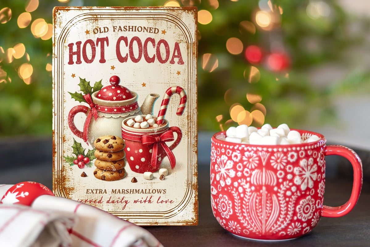 Hot Cocoa rustic sign