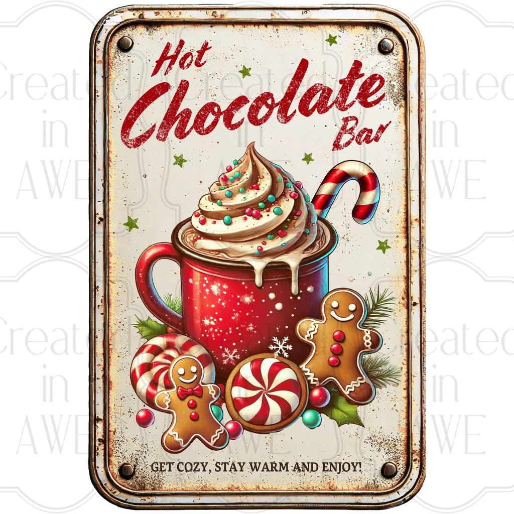 Hot Chocolate Bar rustic sign