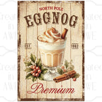 North Pole Eggnog rustic sign