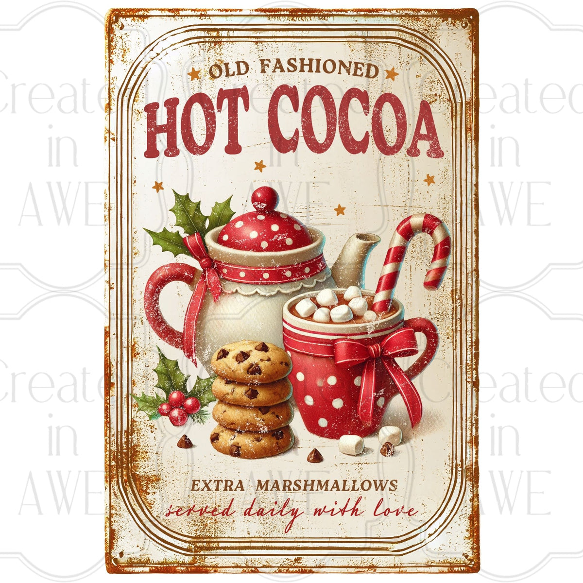 Hot Cocoa rustic sign