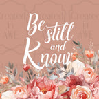 Square Floral Scripture