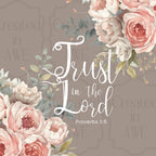 Square Floral Scripture