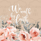Square Floral Scripture