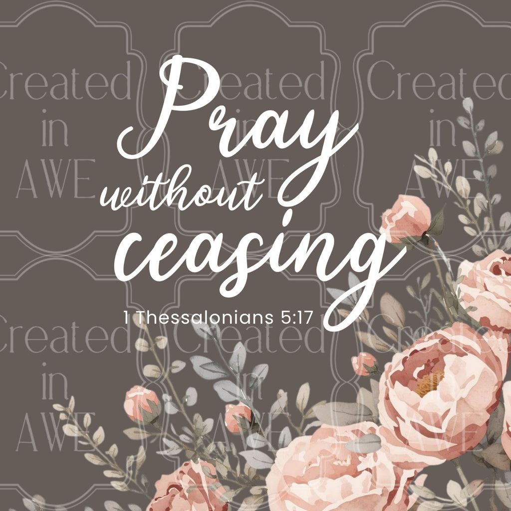 Square Floral Scripture