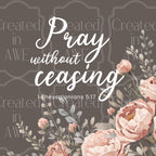 Square Floral Scripture