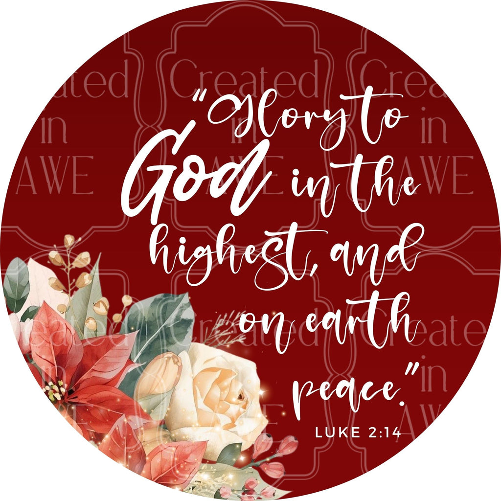 Round Floral Scripture (Christmas)