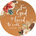 Round Floral Scripture (Christmas)