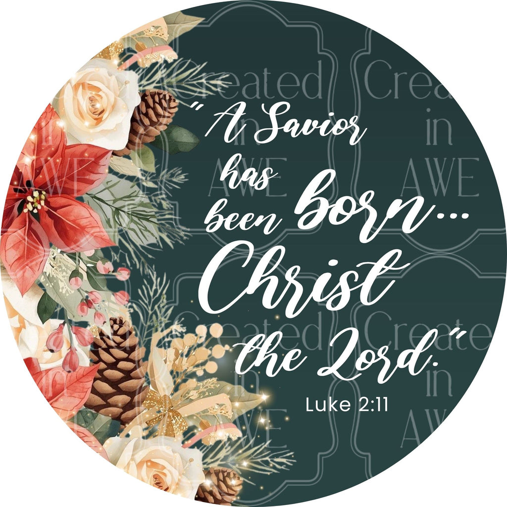 Round Floral Scripture (Christmas)