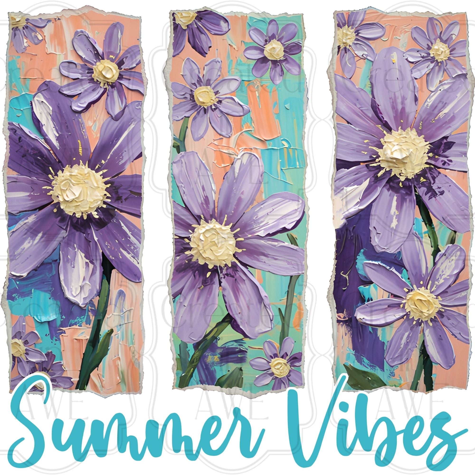 Summer Vibes Purple Flowers