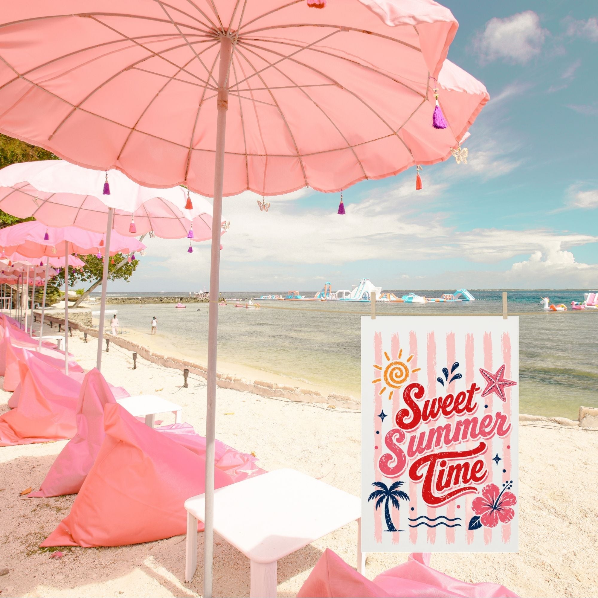Sweet Summertime Pink Stripes