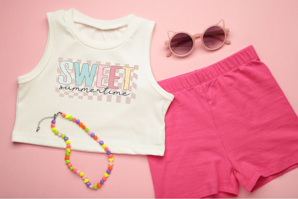 Sweet Summertime Retro Checkered Pastel