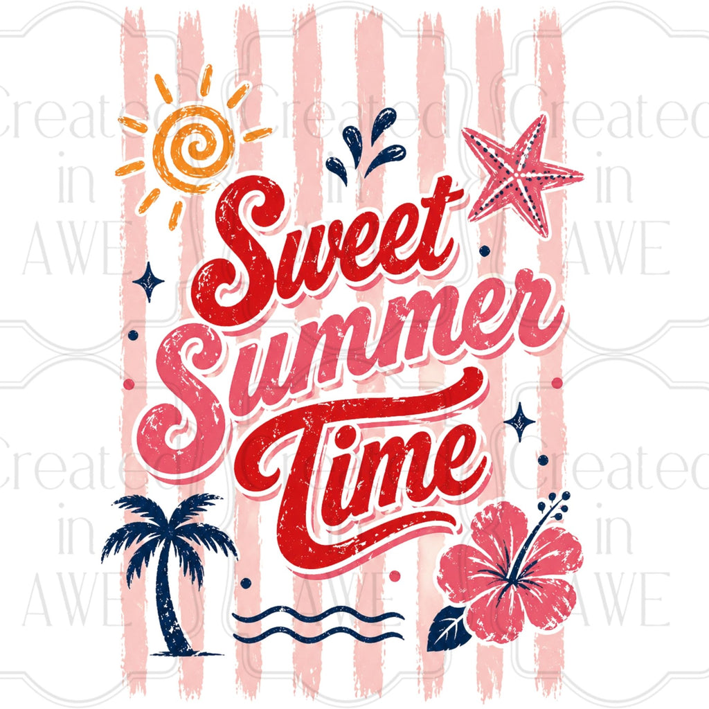 Sweet Summertime Pink Stripes