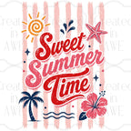 Sweet Summertime Pink Stripes
