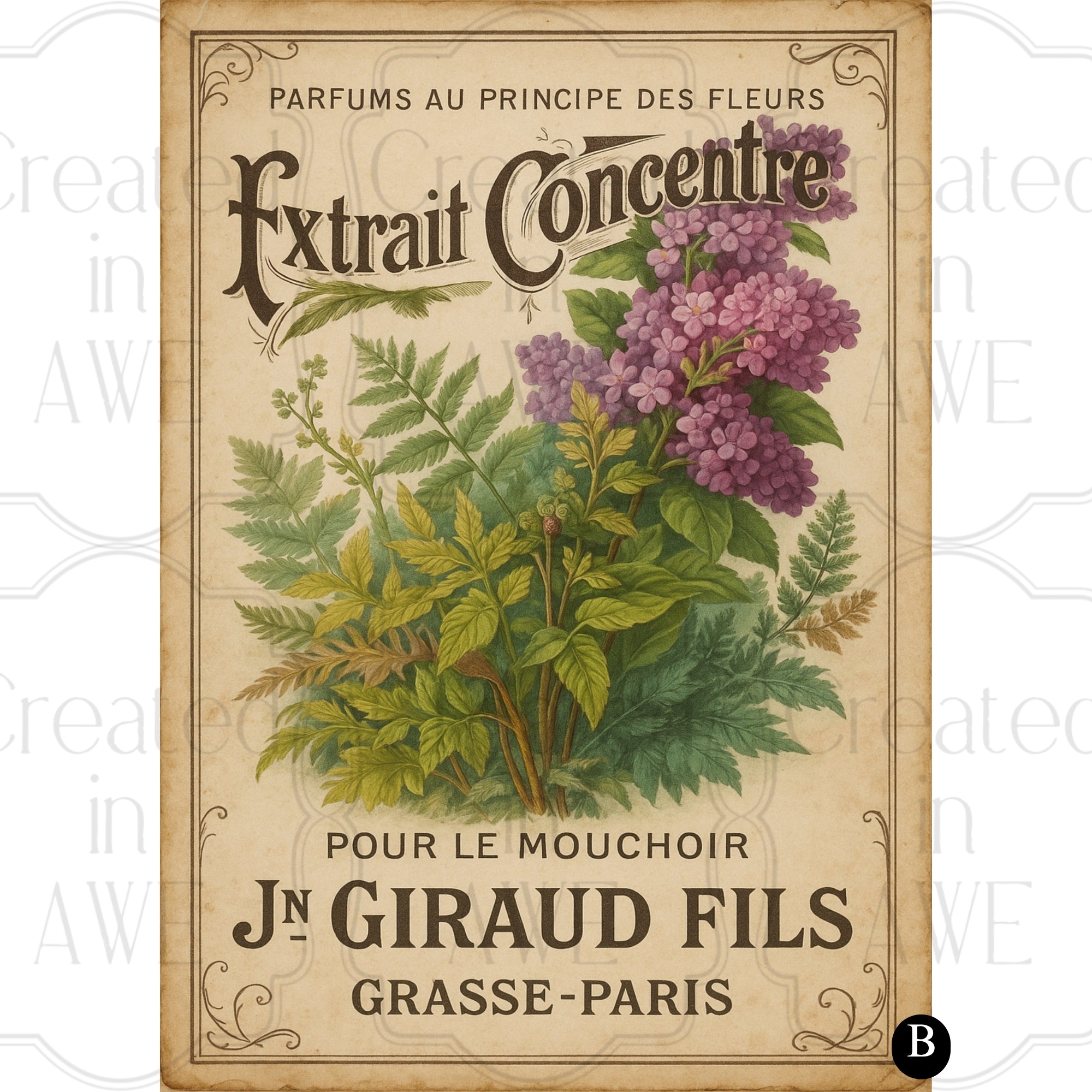 French Perfume Labels