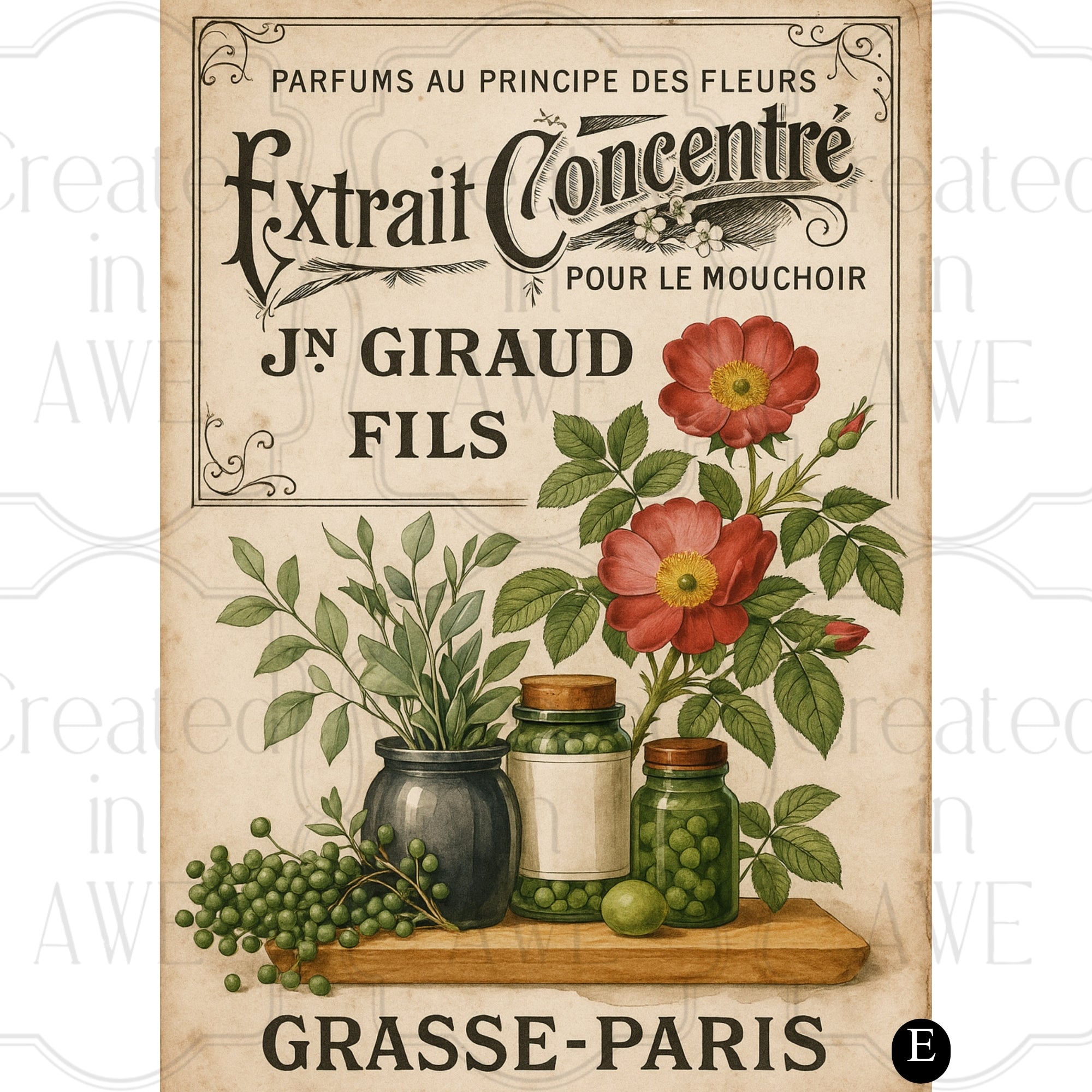 French Perfume Labels