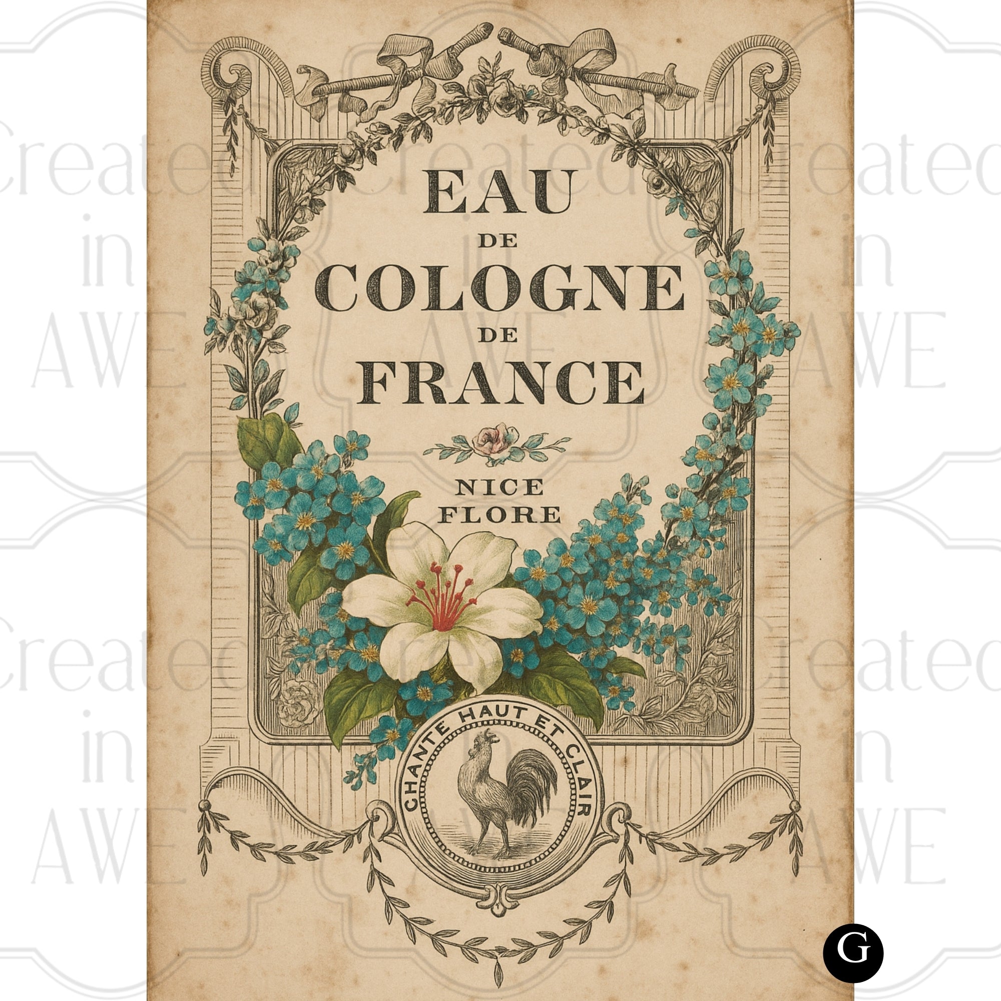 French Perfume Labels