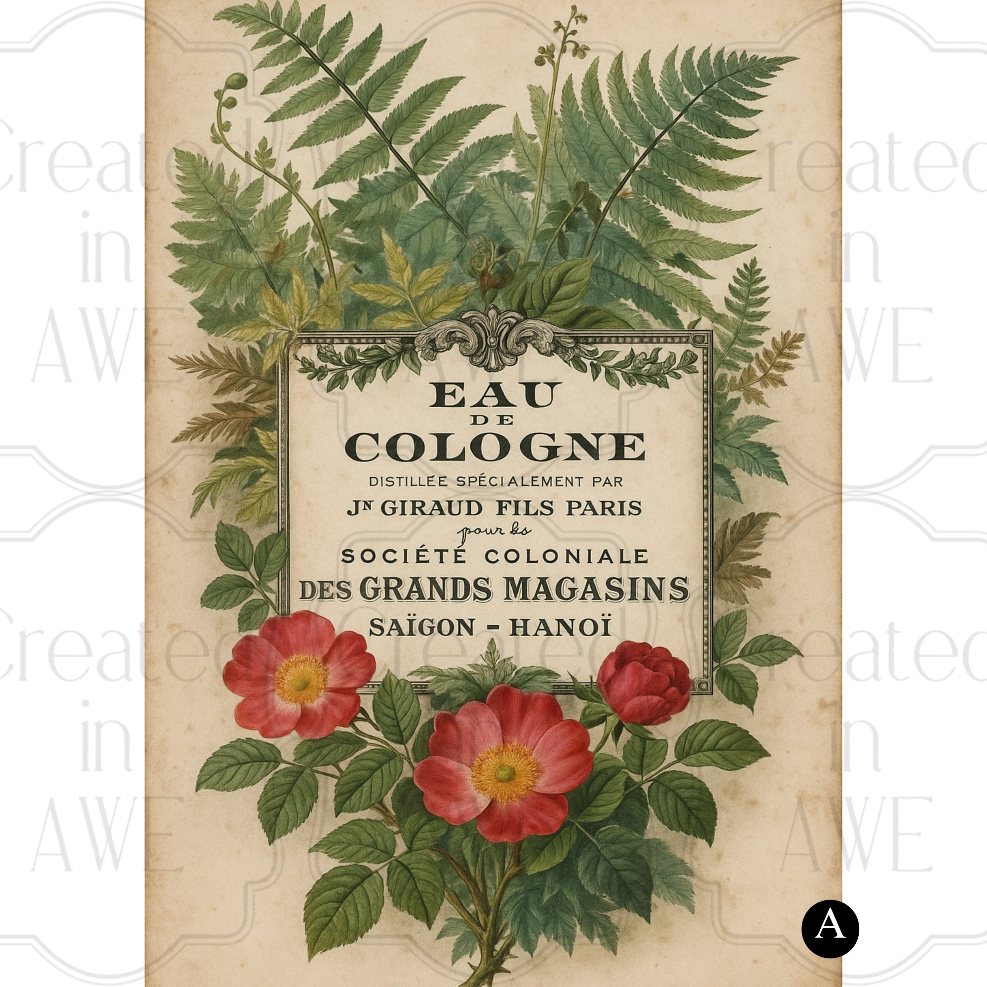 French Perfume Labels