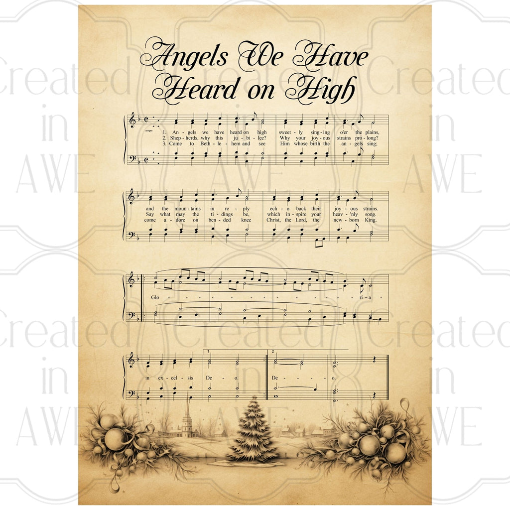 Vintage Sheet Music Angels We have Heard on High