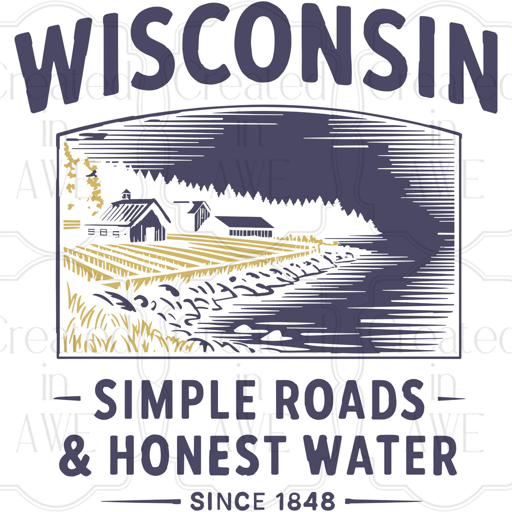 Vintage-Style US States