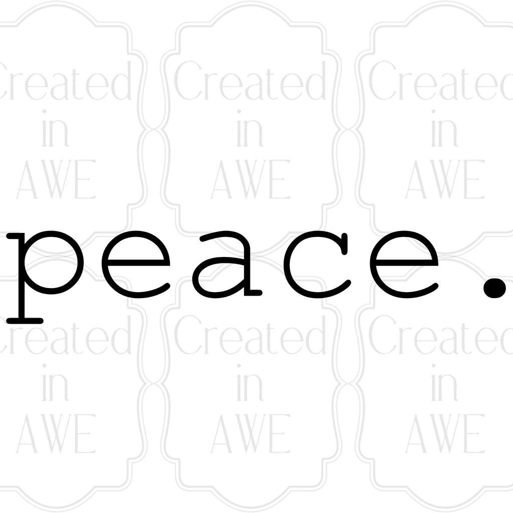 Peace.